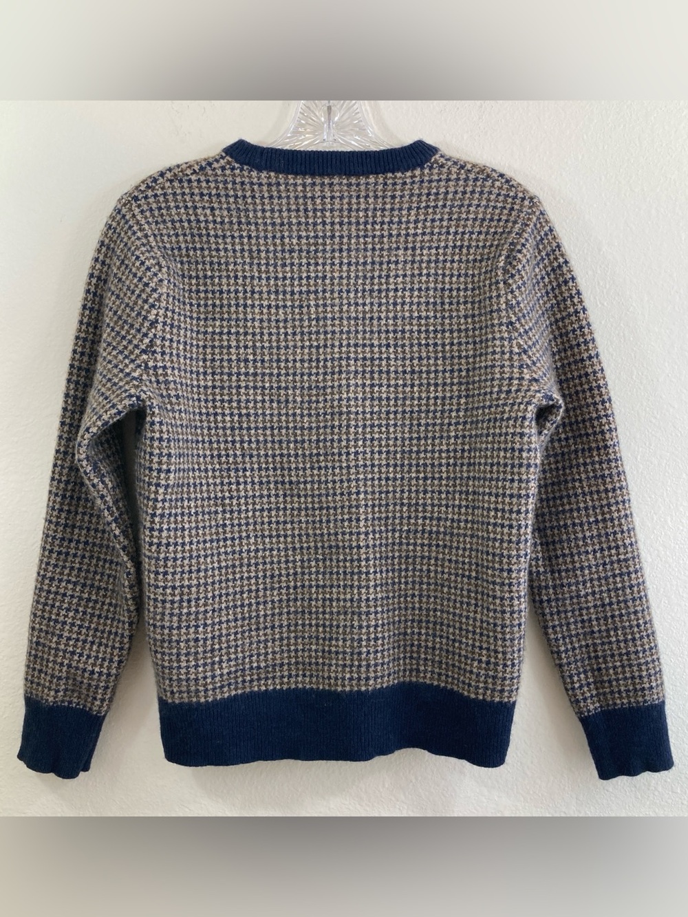 J.Crew Rugged Merino Wool Blend Houndstooth Sweater XS/S Slim Fit - Picture 10 of 10